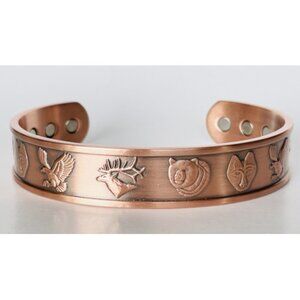 "Wildlife" Solid Handmade Copper Cuff Bracelets